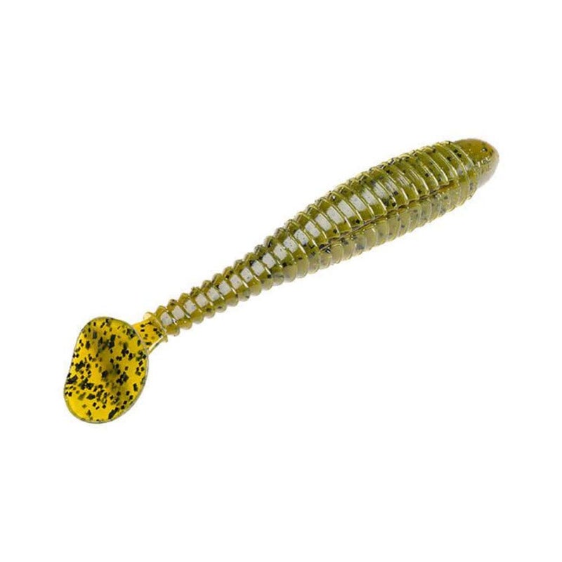 Strike King Rage Swimmer Fishing Lure, Soft Plastic Paddletail Minnow, Sleek Nose Cone, Softly Ribbed Body, Thin Tail - Image 1